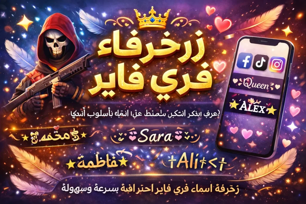 زخرفة اسماء فري فاير